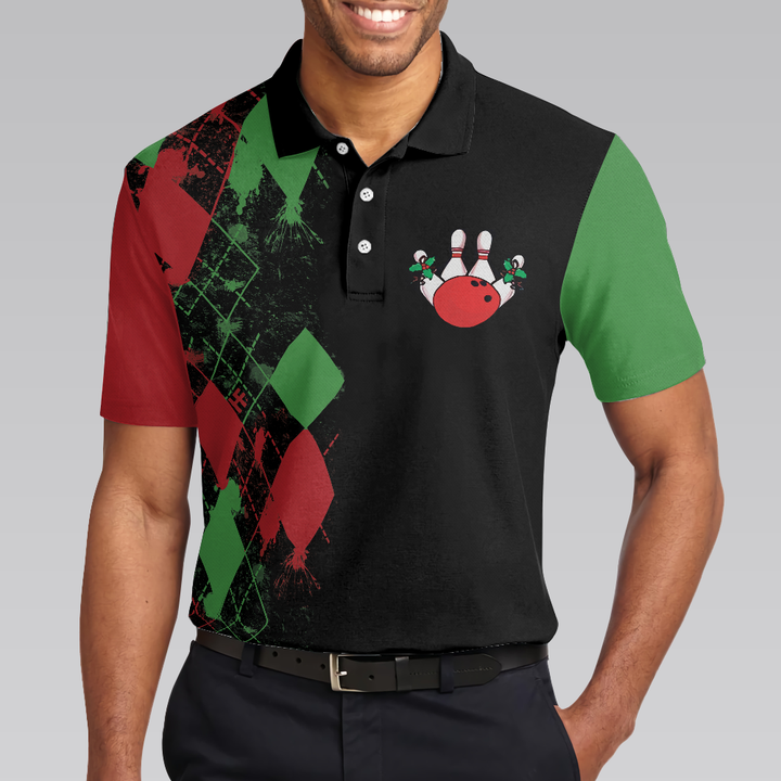 Luvik | Bowly Nattkjole Poloshirt, Poloshirt-design med juletema, Den beste julegaveideen for bowlingentusiaster