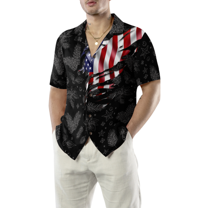 Luvik | Hyperfavor Jouluhawaiipaidat, Lyhytnähtävä Yhdysvaltain lippumalli joulupaita, Joulupaitojen lahjaidea miehille ja naisille