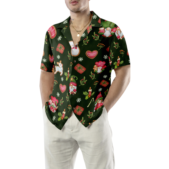Luvik | Hawaiiskjorter Hyperfavor til jul for menn og kvinner, Nisse God Jul Hawaiiskjorte Med knapper Korte ermer