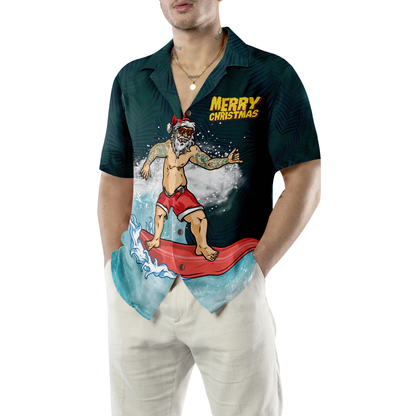Luvik | Jouluhawaii-paidat Hyperfavor, Merry Santa Surf -lyhythihainen joulupaita, lahjaidea joulupaitoihin miehille ja naisille
