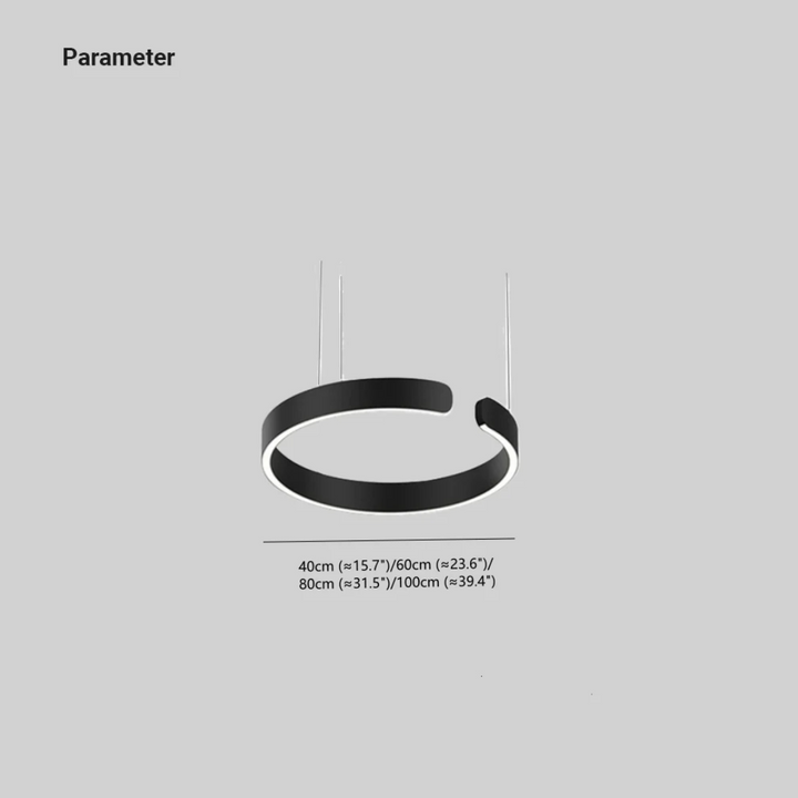Luvikno | Moderne Sirkel LED Pendellampe - HaloRing