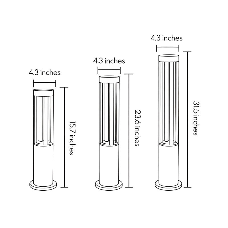 Halo Cutout Bollard Light | Luvikno