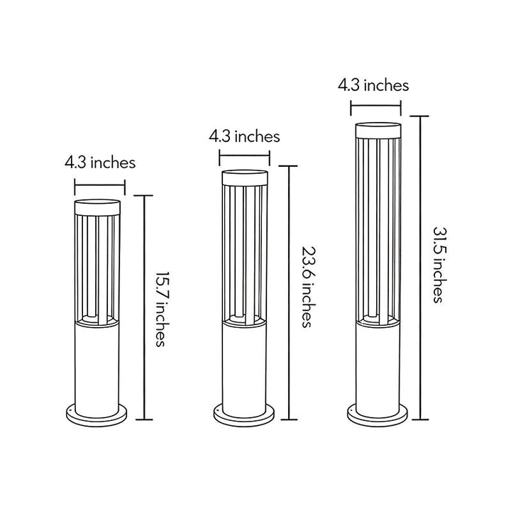 Halo Cutout Bollard Light | Luvikno