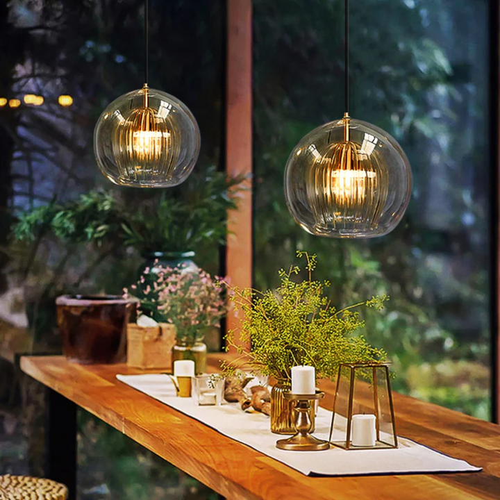 Luvikno | Moderne Sferisk LED Pendellampe - Aurora Sphere