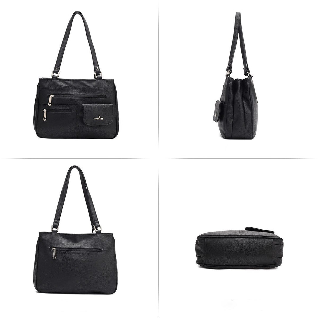 Multi-Compartment Kvinners Skulder- og Crossbody Veske – FlexiCarry | Luvikno