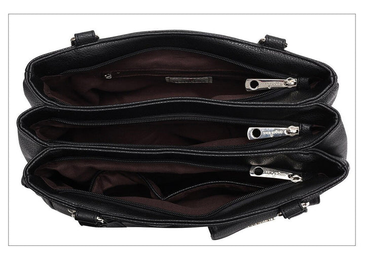 Multi-Compartment Kvinners Skulder- og Crossbody Veske – FlexiCarry | Luvikno