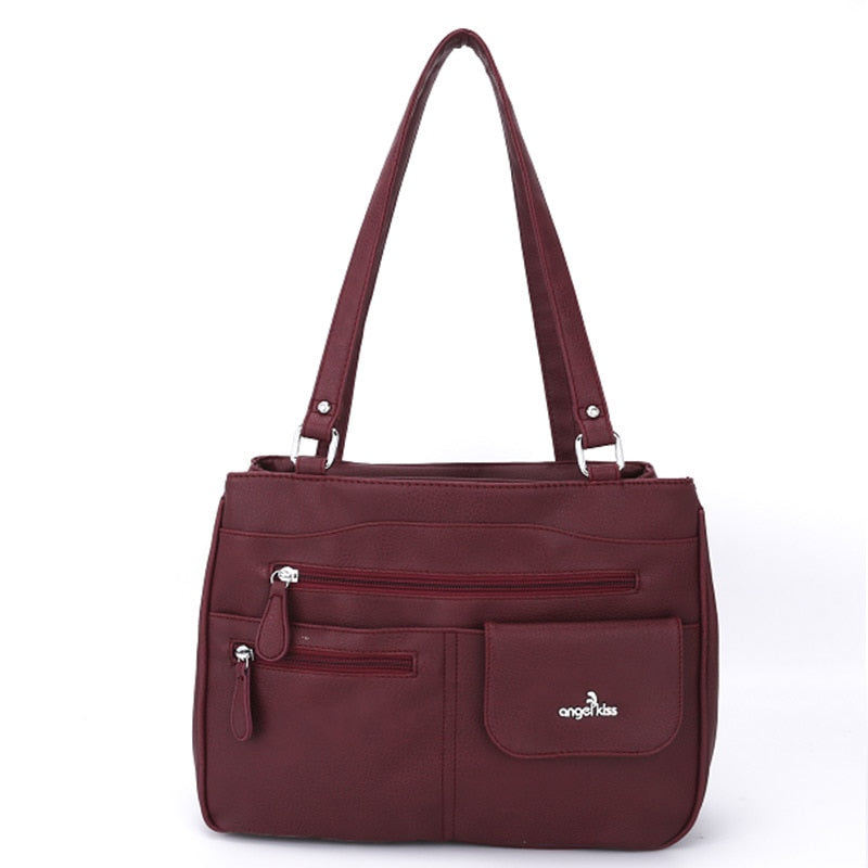 Multi-Compartment Kvinners Skulder- og Crossbody Veske – FlexiCarry | Luvikno
