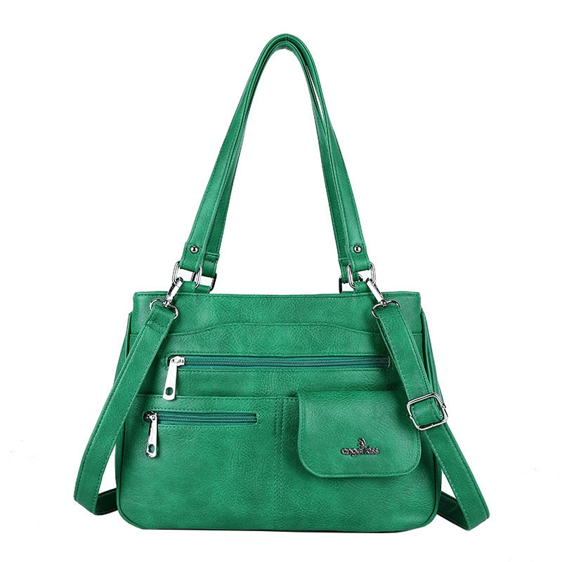 Multi-Compartment Kvinners Skulder- og Crossbody Veske – FlexiCarry | Luvikno