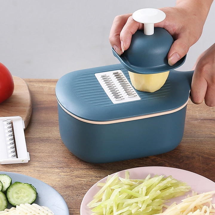 Multifunksjonell Mandolin Skiver Cutter Rifter med Sil | Luvikno