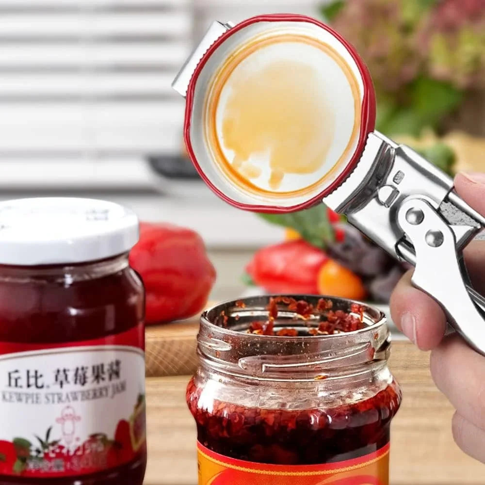 Multifunksjonell rustfritt stål krukke flaskeåpner manuell kjøkkenverktøy | Luvikno