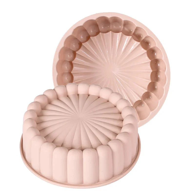 Multifunksjonell Silikon Kakeform Gjenbrukbar Nonstick Rund Bakepan | Luvikno