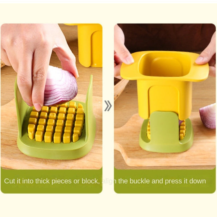Multifunksjonell Grønnsakskutter Fries Cutter Håndtrykk Dicer | Luvikno
