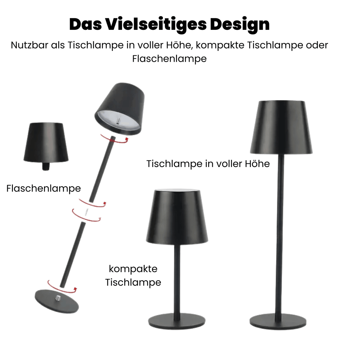 Luvikno | LED Bordlampe – Trådløs, Berøringskontroll & Dimmbar Lys