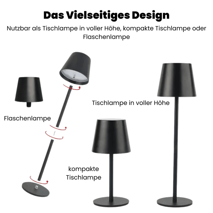 Luvikno | LED Bordlampe – Trådløs, Berøringskontroll & Dimmbar Lys