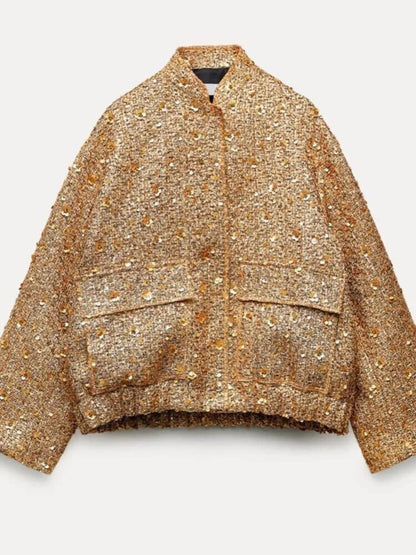 Luvik | Glitter Bomber Jacket