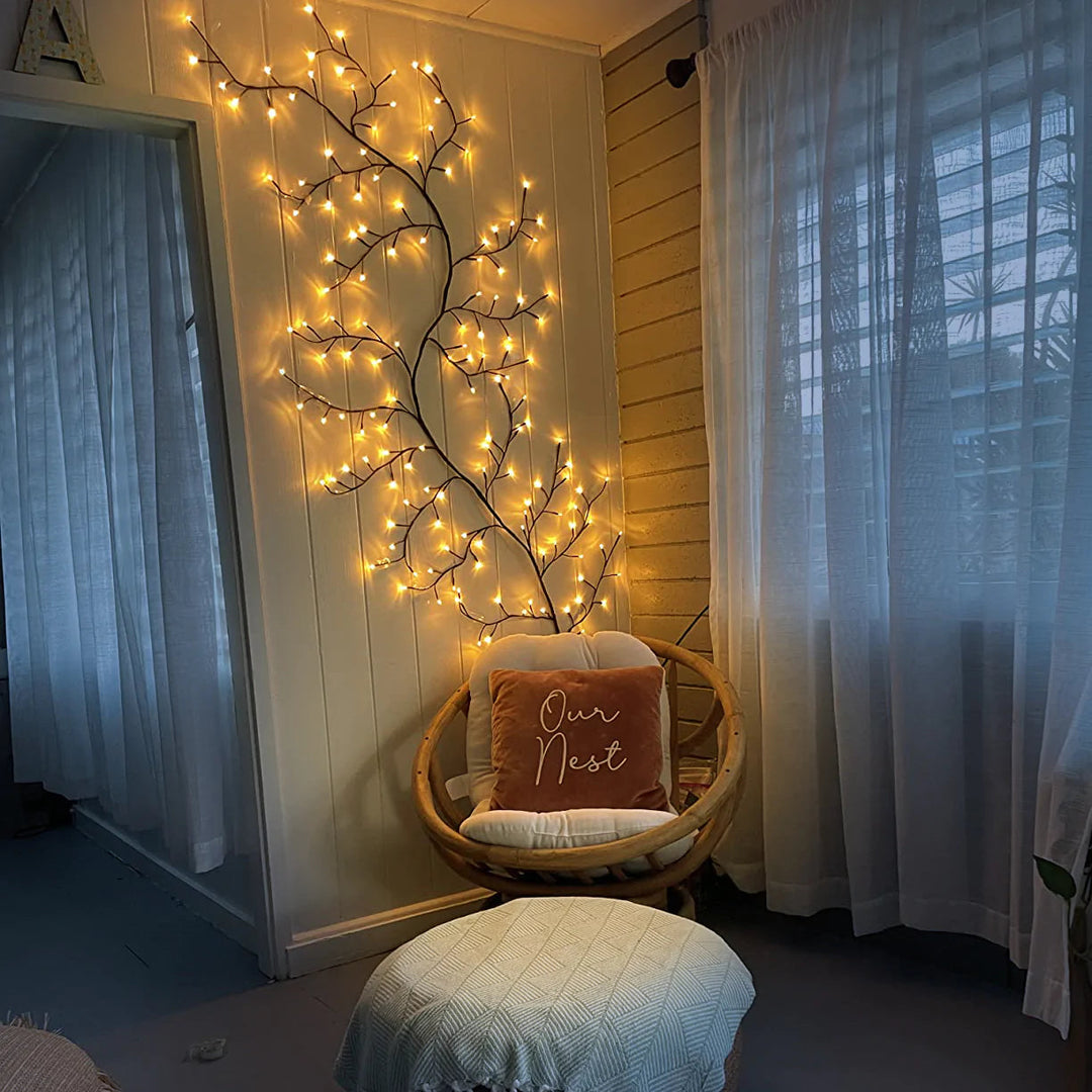 Vegglamper Gren LED Juledekorasjoner Luvikno