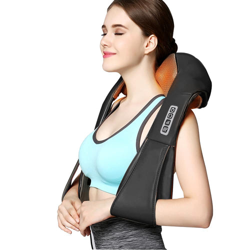RelaxPro Massasjepute – Shiatsu varmepute for nakke, skuldre og rygg | Luvikno