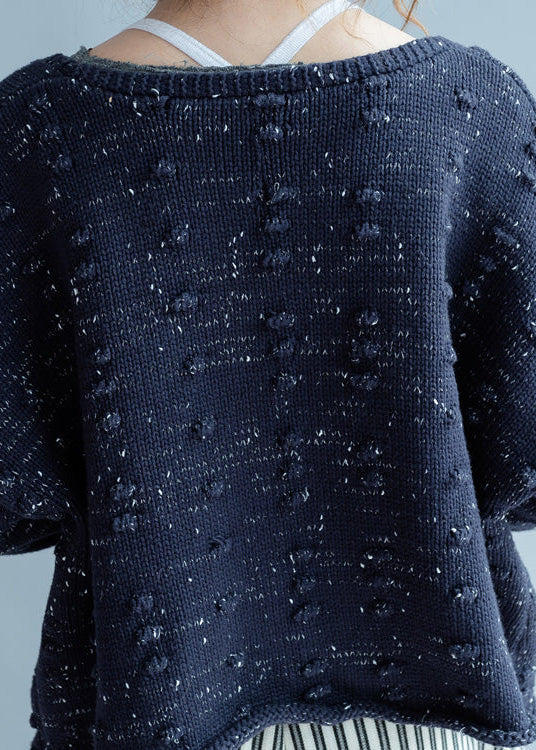 Luvik | suuri epäsymmetrinen chunky puuvillaneuletakki sininen