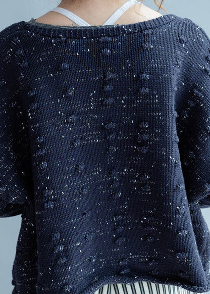 Luvik | suuri epäsymmetrinen chunky puuvillaneuletakki sininen