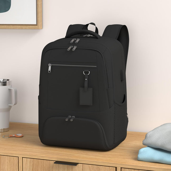Vanntett Laptop & Lunsj Ryggsekk med USB-port – Multi-kompartments Reisebag | Luvikno