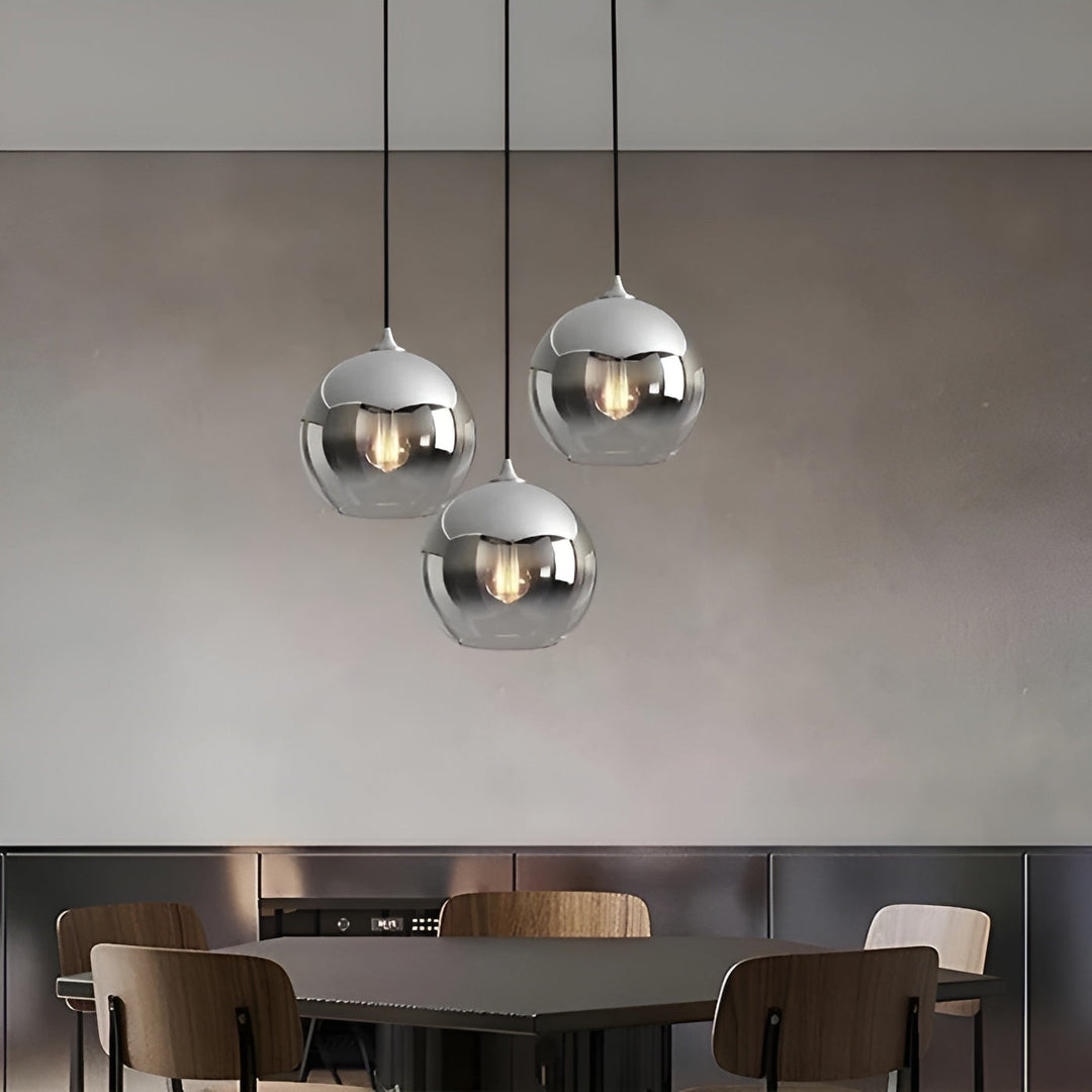 Industril Glass Pendel Lys med LED – Moderne & Dekorativ | Ideell for Kjøkken, Spisestuer & Barer | Luvikno