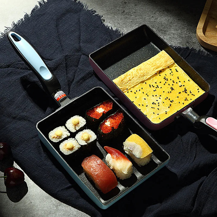 Non-stick stekepanne Tamagoyaki omelettpanne kjøkken gasskomfyr | Luvikno