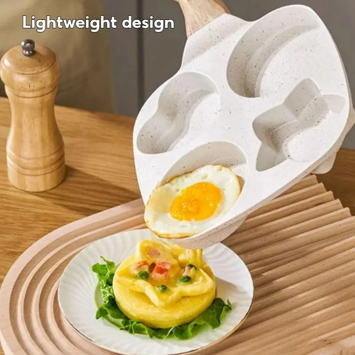 Non stick Mini Frokost Stekepanne Medisinsk Stein Tre former | Luvikno