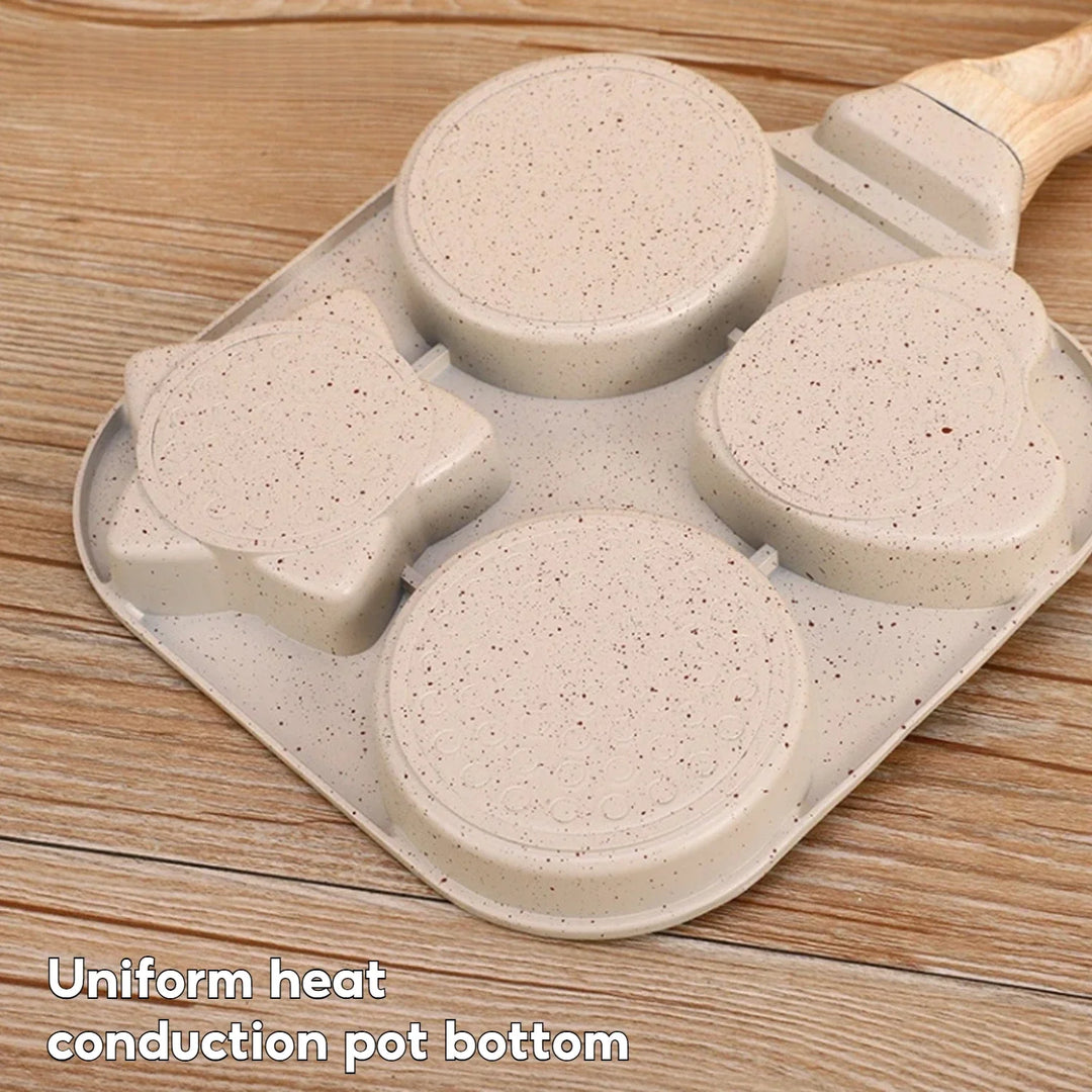 Non stick Mini Frokost Stekepanne Medisinsk Stein Tre former | Luvikno