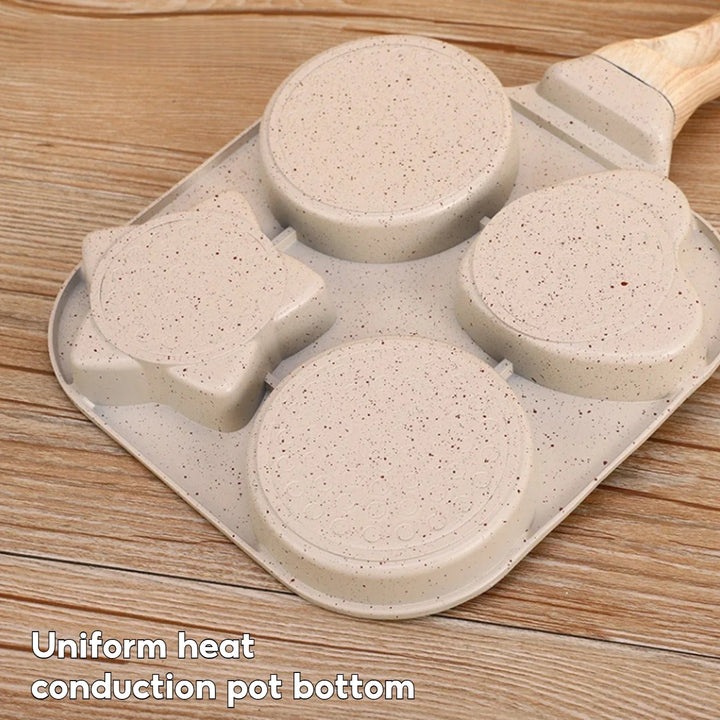 Non stick Mini Frokost Stekepanne Medisinsk Stein Tre former | Luvikno
