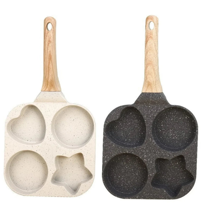 Non stick Mini Frokost Stekepanne Medisinsk Stein Tre former | Luvikno