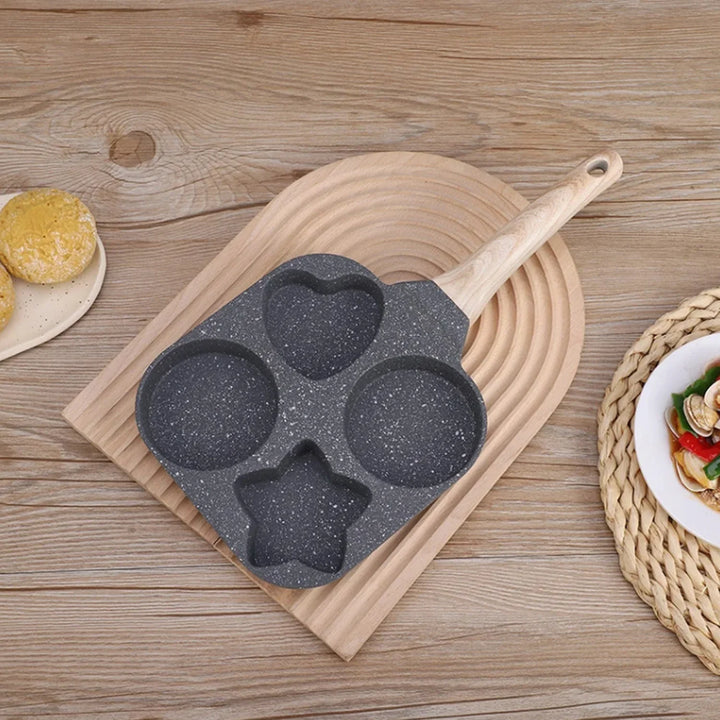 Non stick Mini Frokost Stekepanne Medisinsk Stein Tre former | Luvikno