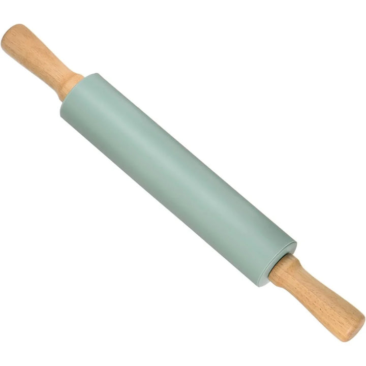 Non-Stick Silikon Kjevle med Treskaft Baking Dough Roller | Luvikno