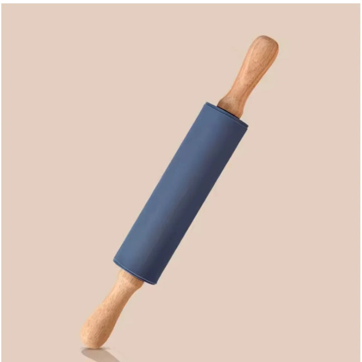 Non-Stick Silikon Kjevle med Treskaft Baking Dough Roller | Luvikno