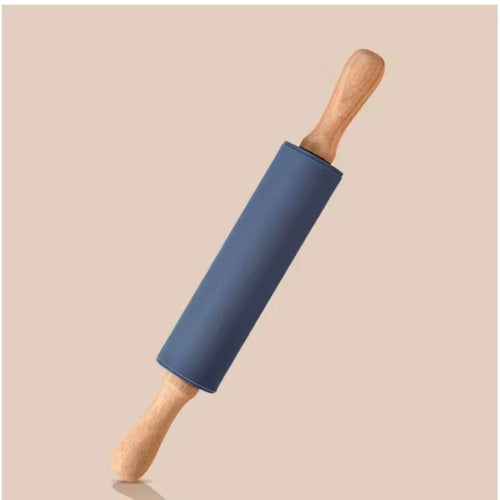 Non-Stick Silikon Kjevle med Treskaft Baking Dough Roller | Luvikno