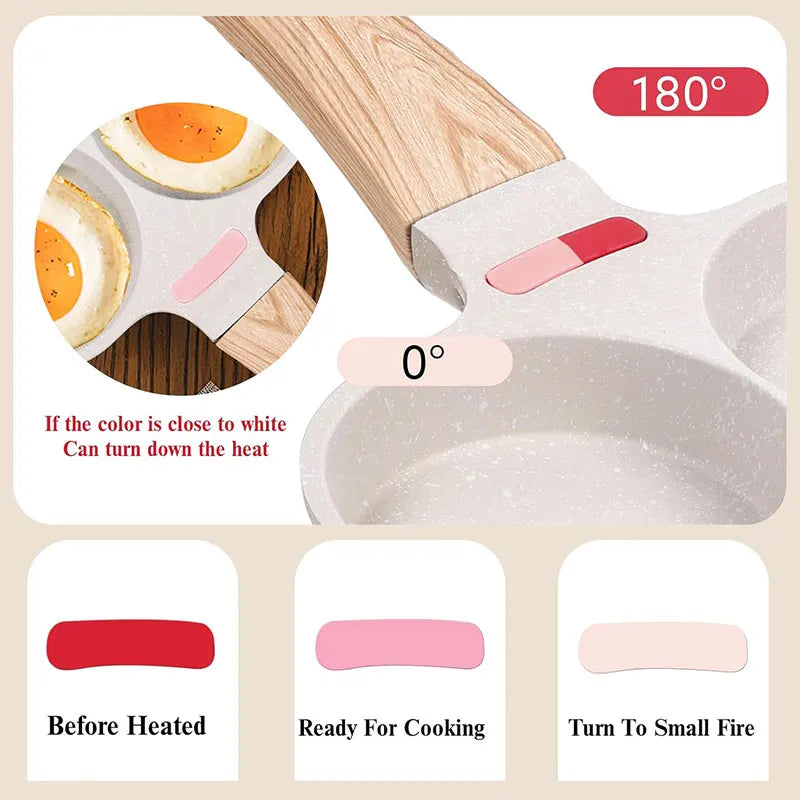 Non-stick egg stekepanne med lokk kjøkken frokost grill panne | Luvikno