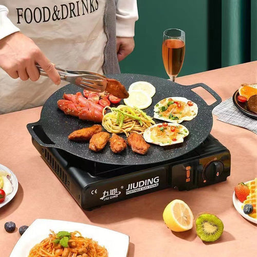 Non-stick stekepanne Utendørs støpejern BBQ-plater Camping grillpanne | Luvikno