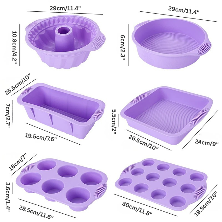 Non-stick silikon bakeverktøy kake muffin brød baking former tilbehør | Luvikno
