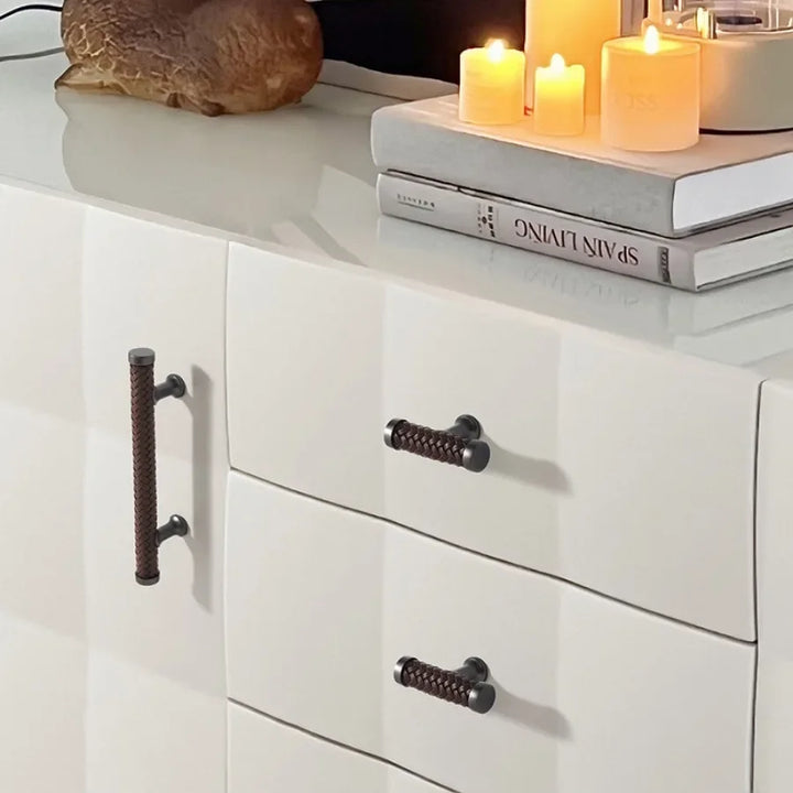 Nordisk Lærret Kjøkkenhåndtak Skuffetrekk til Garderobe og Møbler | Luvikno