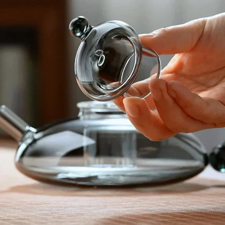 Nordic Style Varmebestandig Glass Tehkanne med Infuser Teapot Set | Luvikno