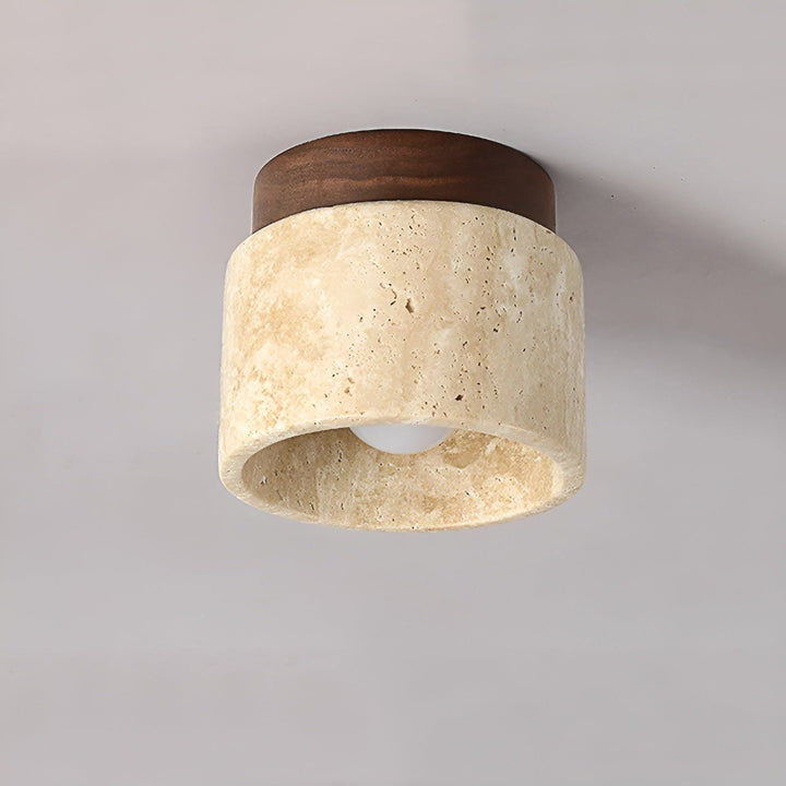 LumiStone - Wabi Sabi Gul Marmor Japansk Taklampe | Luvikno