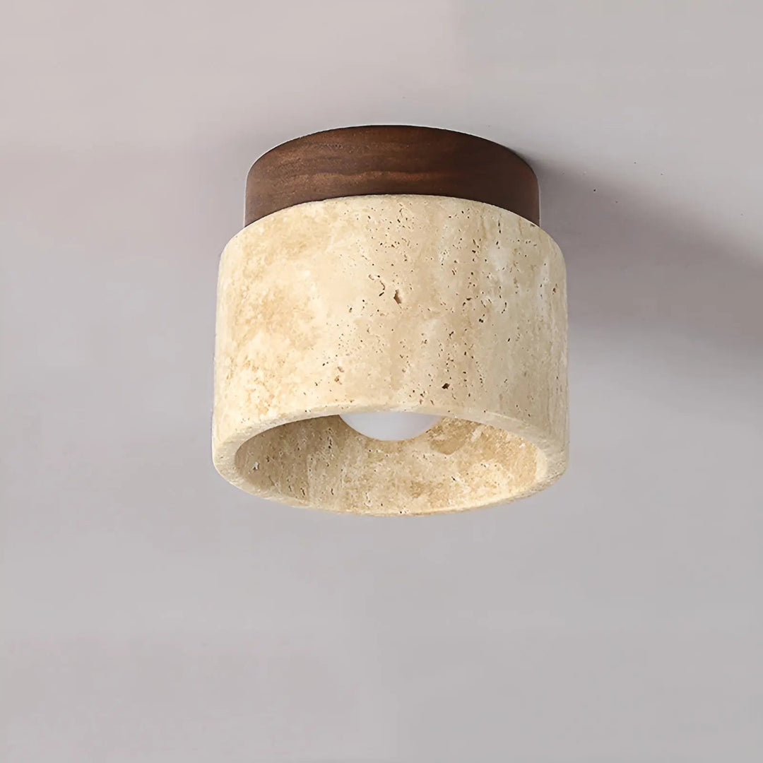 Luvikno | LumiZen Luxe - Japansk inspirert LED ambient lys med travertin og tre