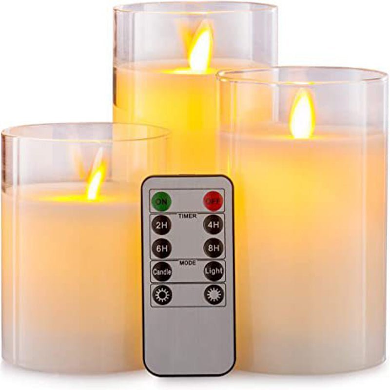 LED lys med fjernkontroll og timer i glassdesign | Luvikno