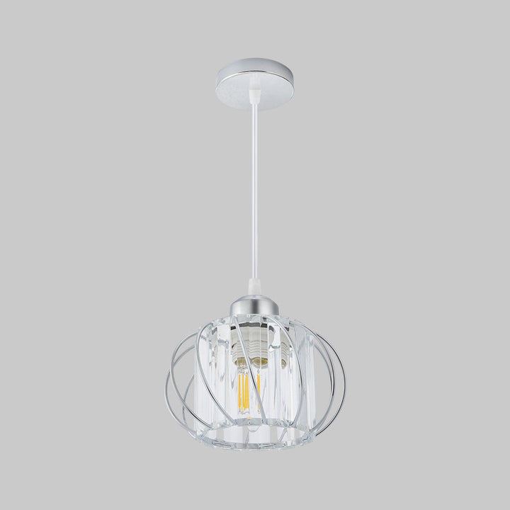 Pendellampe svart glass kule taklampe Luvikno
