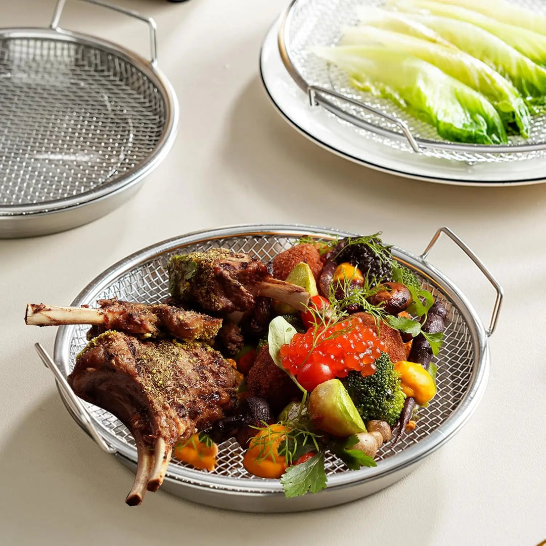 Olje Filterbrett Rustfritt Stål Air Fryer Mesh Pan Dreneringskurv | Luvikno