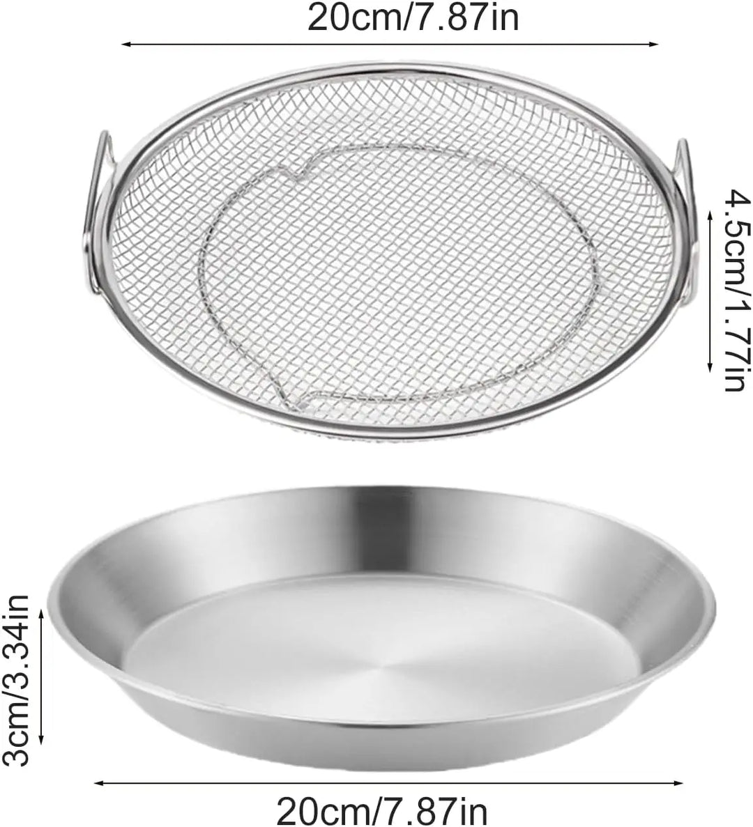Olje Filterbrett Rustfritt Stål Air Fryer Mesh Pan Dreneringskurv | Luvikno