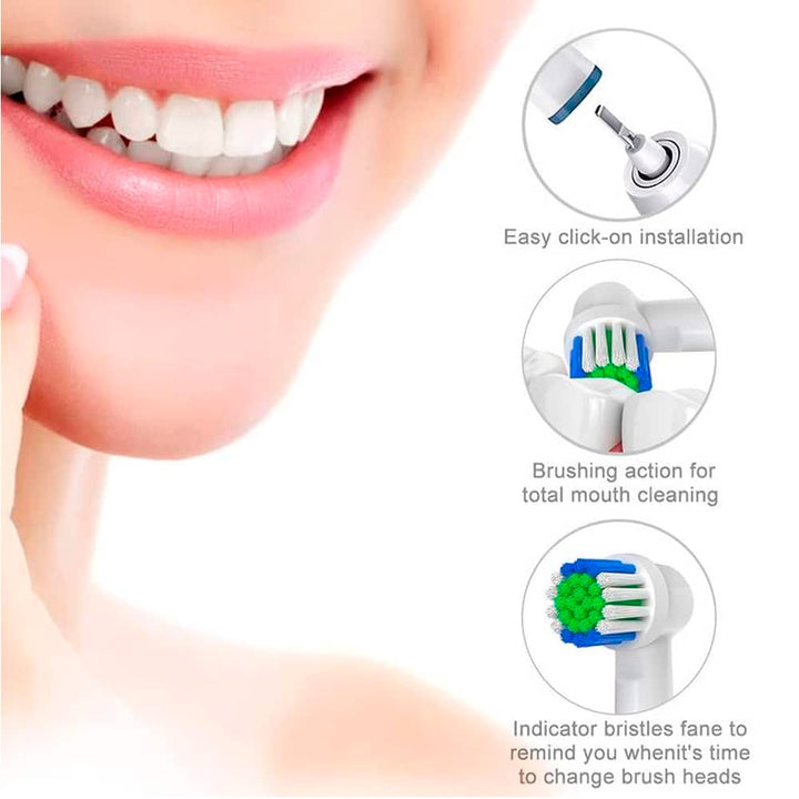 4 deler. Tannbørstehoder for Oral-B | Luvikno