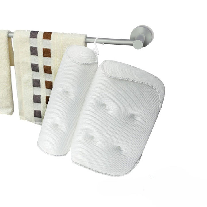Ortopedisk Badekarpute - Pustende Badekar Hodepute laget av 3D Mesh-Stoff med Sugekopper Luvikno