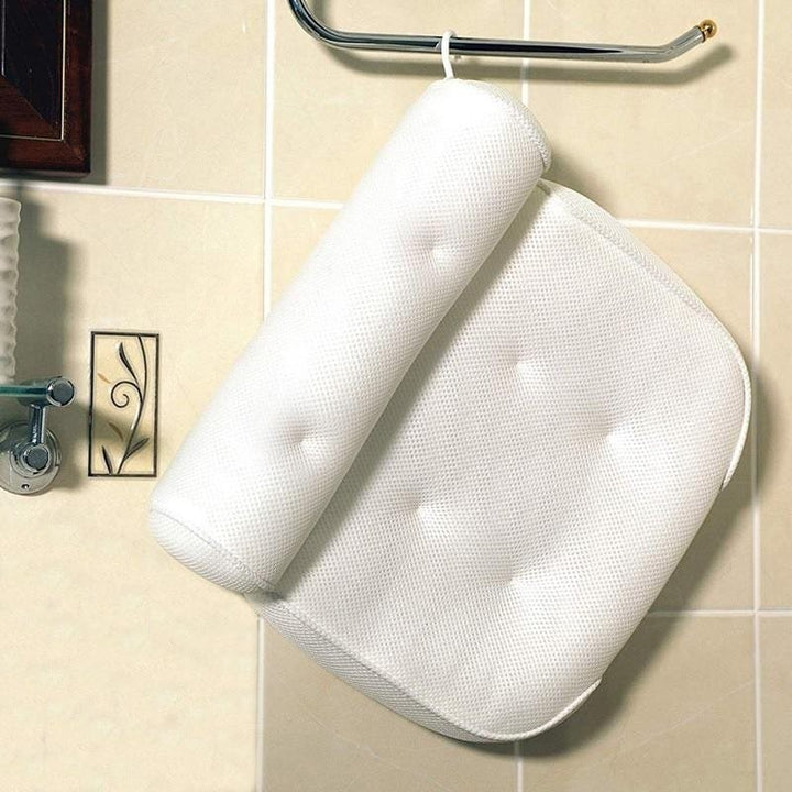 Ortopedisk Badekarpute - Pustende Badekar Hodepute laget av 3D Mesh-Stoff med Sugekopper Luvikno