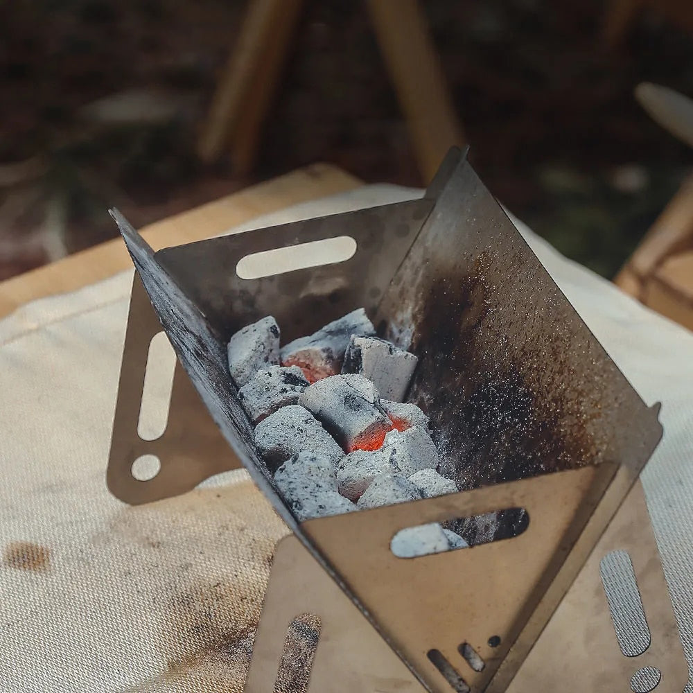 Utendørs bærbar BBQ campinggrill i rustfritt stål sammenleggbart grill | Luvikno