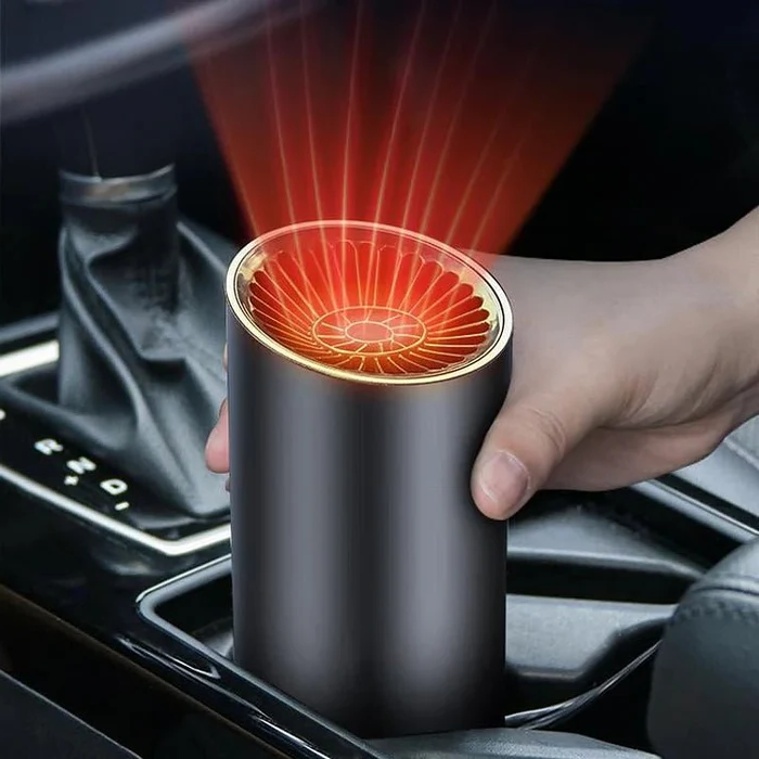 Luvikno | CupHeat 12V Bilvarmer og Avisner – Kompakt 360° Varmevifte